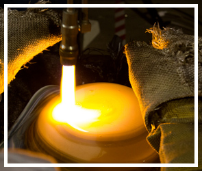 using a propane torch to remove sharp glass